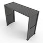 Grill King Outdoor BBQ Shelter Package – 6 Burner Charcoal BBQ Kitchen, Fridge & Sink + Freestanding Aluminium Louver Roof with LED Lighting & Privacy Blind