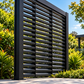 GazeboMate Louvered Gazebo + Aluminium Privacy Side Wall – Monument Charcoal