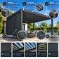 GazeboMate Louvered Gazebo + Aluminium Privacy Side Wall – Monument Charcoal