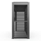 Grill King Outdoor BBQ Shelter Package – 6 Burner Charcoal BBQ Kitchen, Fridge & Sink + Freestanding Aluminium Louver Roof with LED Lighting & Privacy Blind