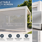 GazeboMate 4m × 5m White Aluminium Louvered Gazebo + Retractable Privacy Screen Combo