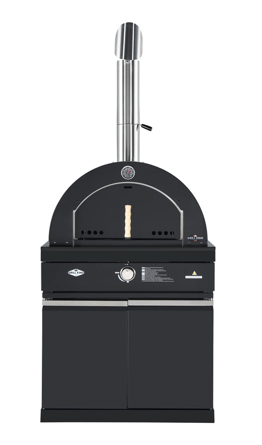 22” Gas Pizza Oven Module: Suits Kingsley BBQs Kitchen Inc Pizza Oven, Trolley, Cabinet Shelves, Castors, Twin Pizza Level, Pizza Peel