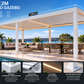 GazeboMate 3.6m × 7.2m White Aluminium Louvered Gazebo – Adjustable Roof Pergola