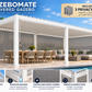 GazeboMate 3m × 6m Monument Aluminium Louvered Gazebo – Adjustable Roof Pergola