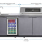 Deep Charcoal 6B Drop In BBQ Kitchen Package Inc sintered stone benchtops, Aluminium Cabinets, Weather Resistant, Fridge & Sink