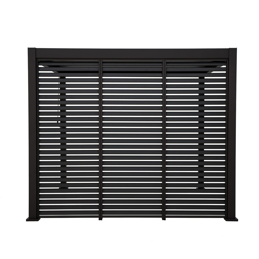 GazeboMate Combo: Louvered Gazebo + Aluminium Slat Panel Louvered Wall | Monument, Heavy Duty Wind Resistant