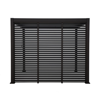 test rey 1 GazeboMate Combo: Louvered Gazebo + Aluminium Slat Panel Louvered Wall | Monument, Heavy Duty Wind Resistant