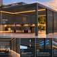 GazeboMate 4m × 5m Monument Aluminium Louvered Gazebo + Retractable Privacy Screen Combo