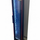Floorstock Tropical Rated Triple Glazed 135L Commercial Skinny Upright Bar Fridge - Single Door, Black Stainless Steel, Red LED Lighting for Wine & Beverages