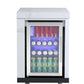 Single Fridge Module Suits Rockpool White BBQ Kitchen Package Inc Stone Finishes, Aluminum Powder coated Cabinets, Tap, Waste, Hose, Castor Wheels