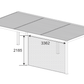 GazeboMate Combo Deal: Charcoal 3.6M x 7.2M Louvered Gazebo + Charcoal Privacy Screen