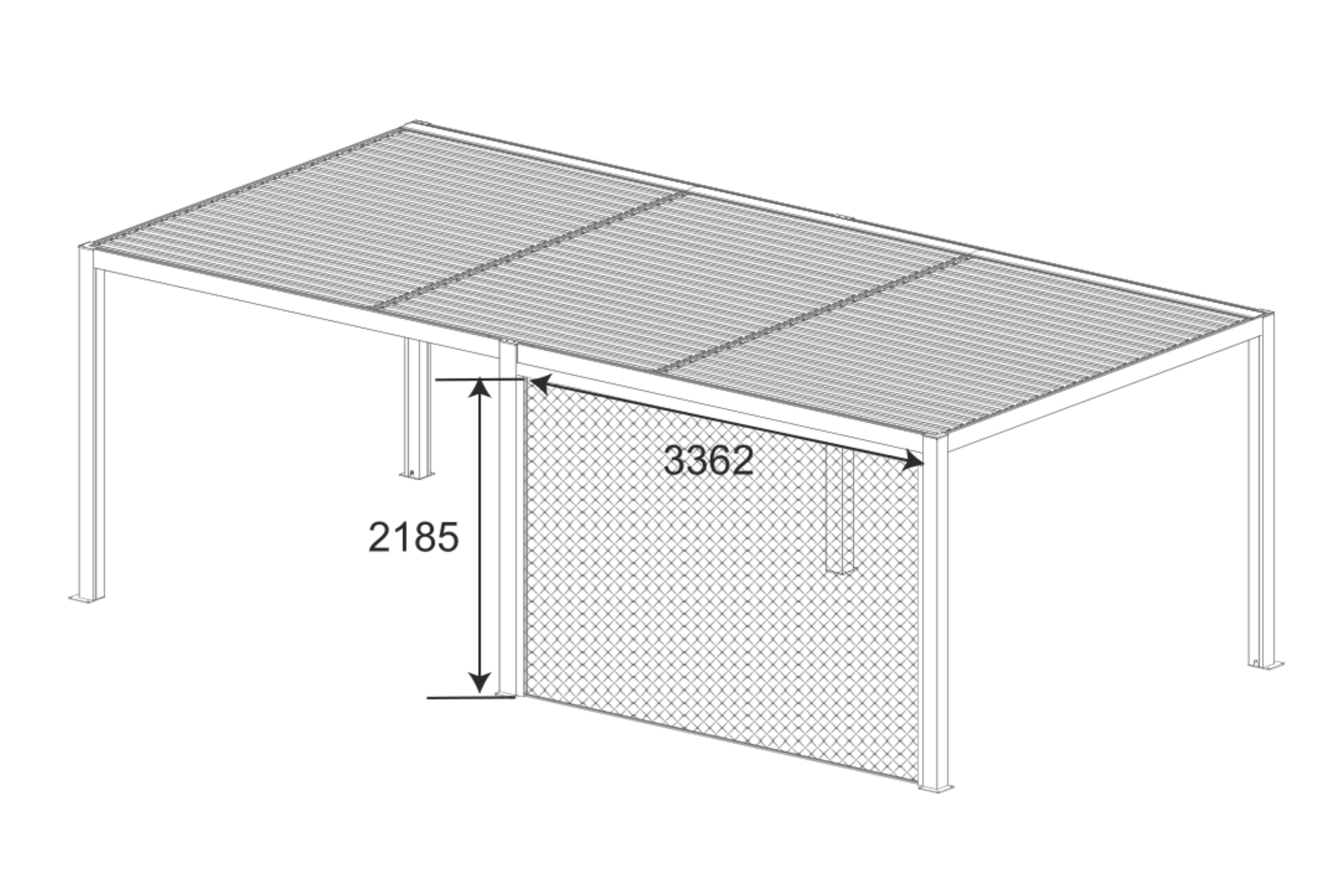 GazeboMate Combo Deal: White 3.6M x 7.2M Louvered Gazebo + White Privacy Screen