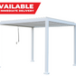 GazeboMate 3x4M Semi Permanent Louvered Gazebo Aluminium Pergola White Heavy Duty Wind Resistant