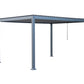 GazeboMate 2.4x2.4M White Semi Permanent Louvred Gazebo Heavy Duty Wind Resistant