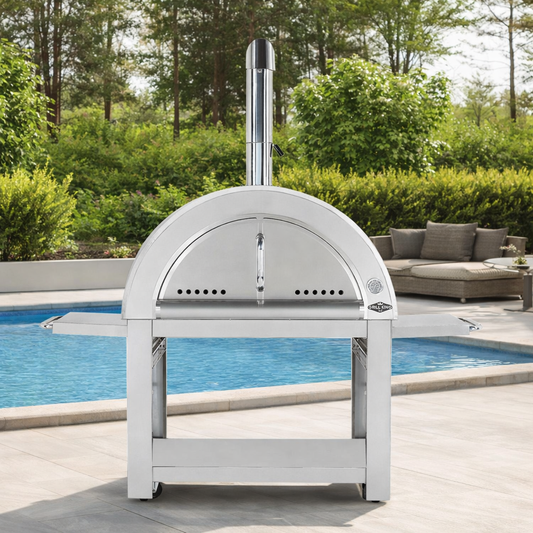 Stainless Steel 30 Inch Charcoal Pizza Oven Outdoor Artisan Wood-Fired Charcoal Pizza Bread Oven BBQ Grill