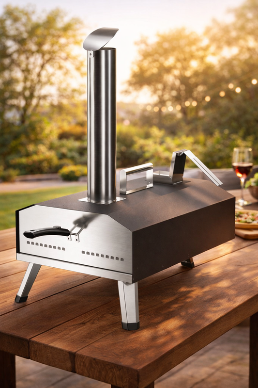 Grill King Wood Pellet 13" Portable Stone-Baked Pizza Oven