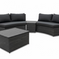 FLOOR STOCK CLEARANCE – KABUL Rattan Half Moon Sofa Set (As Displayed)