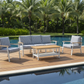 Zurich 4-Piece Aluminium Outdoor Lounge Setting — Hampton