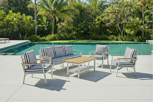 Zurich 4-Piece Aluminium Outdoor Lounge Setting — Hampton