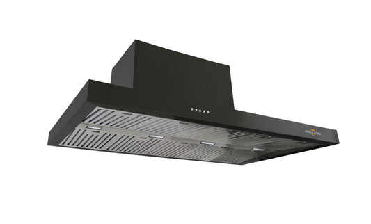 Black Stainless Steel 150CM Commercial BBQ Rangehood