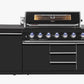 Kingsley 304 Black Stainless Steel 6 Burner Outdoor Kitchen w/ Fridge, Sink and Storage Bundle