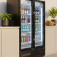 Floor Stock Double Door Commercial 980L Upright Wine Bar Fridge Black