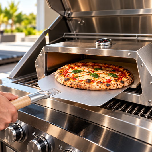 Grill King Pizza Peel – Aluminium Pizza Paddle with Wooden Handle