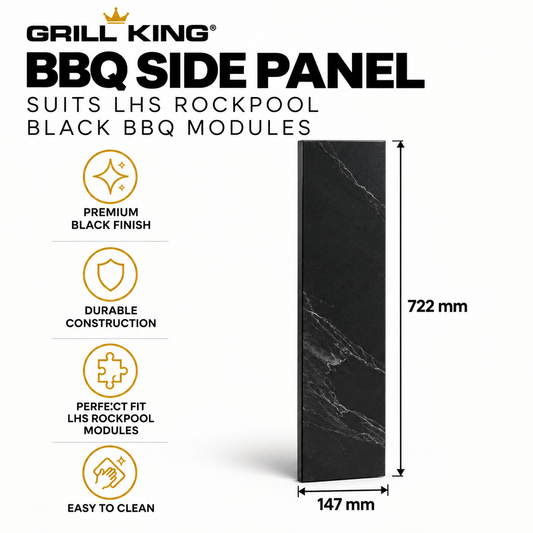 Grill King BBQ Rear Side Panels – Black | Rockpool Series