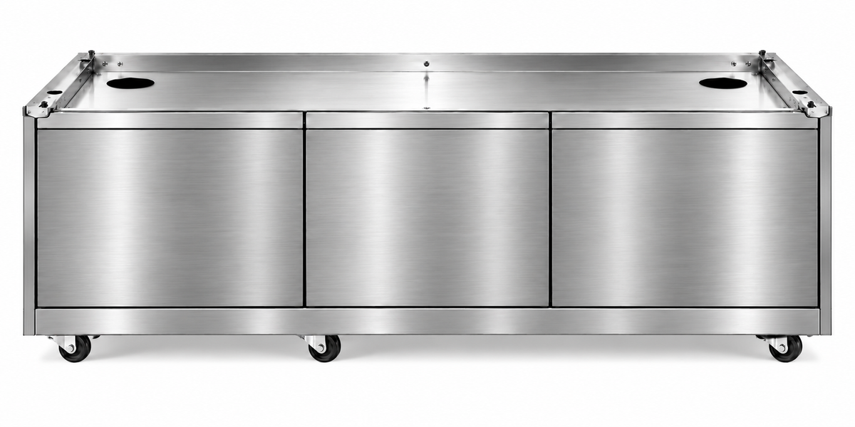Grill King Outdoor BBQ Cabinet Module | Kingsley Black Stainless Steel Finish Suits 4& 6 Burner Built In BBQs
