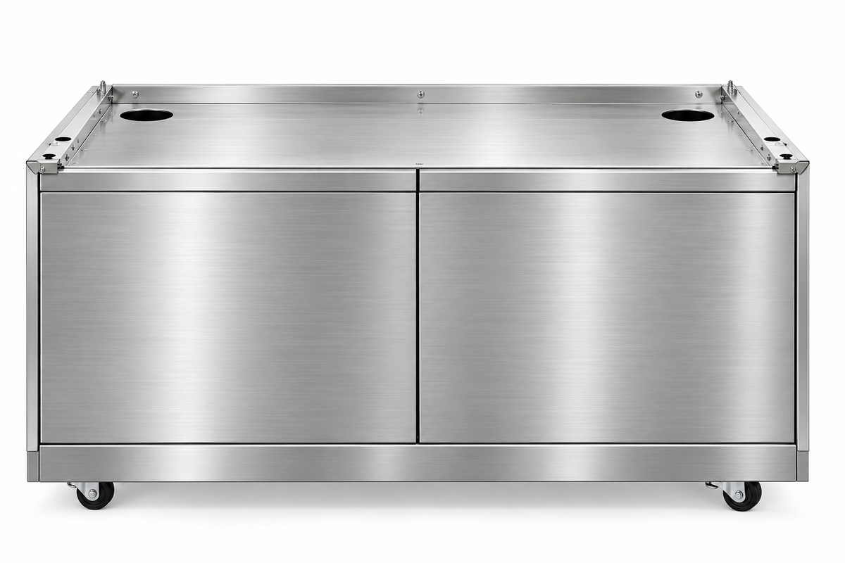 Grill King Outdoor BBQ Cabinet Module | Kingsley Black Stainless Steel Finish Suits 4& 6 Burner Built In BBQs