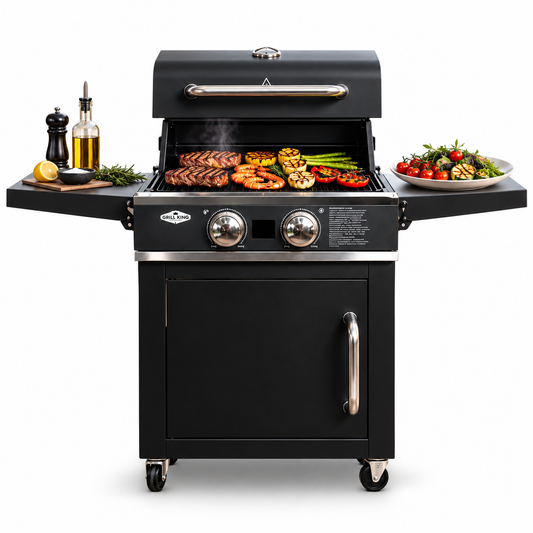 Grill King 2400W Digital Electric BBQ with Cabinet Trolley