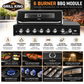 Grill King Kingsley 6 Burner Built-In BBQ Bundle – 208L Double Door Bar Fridge & 150cm Rangehood