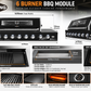 Grill King Kingsley 6 Burner Built-In BBQ Bundle – 208L Double Door Bar Fridge & 150cm Rangehood