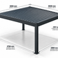 GazeboMate Louvered Gazebo + Aluminium Privacy Side Wall – Monument Charcoal