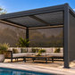 GazeboMate Aluminium Louvered Gazebo with Privacy Wall – Monument