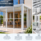 GazeboMate 3m × 4m Wall-Mounted Aluminium Louvered Pergola – Privacy Screen & Wall Options