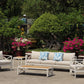 5-Piece Modern Outdoor Lounge Furniture Set Inc 3-Seater Day Bed, Coffee Table, Side Table & 3+1+1