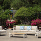 5-Piece Modern Outdoor Lounge Furniture Set Inc 3-Seater Day Bed, Coffee Table, Side Table & 3+1+1