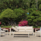 5-Piece Modern Outdoor Lounge Furniture Set Inc 3-Seater Day Bed, Coffee Table, Side Table & 3+1+1