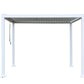 GazeboMate 4x4M Semi Permanent Louvered Gazebo Aluminium Pergola White Heavy Duty Wind Resistant