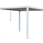 GazeboMate 4x4M Semi Permanent Louvered Gazebo Aluminium Pergola White Heavy Duty Wind Resistant