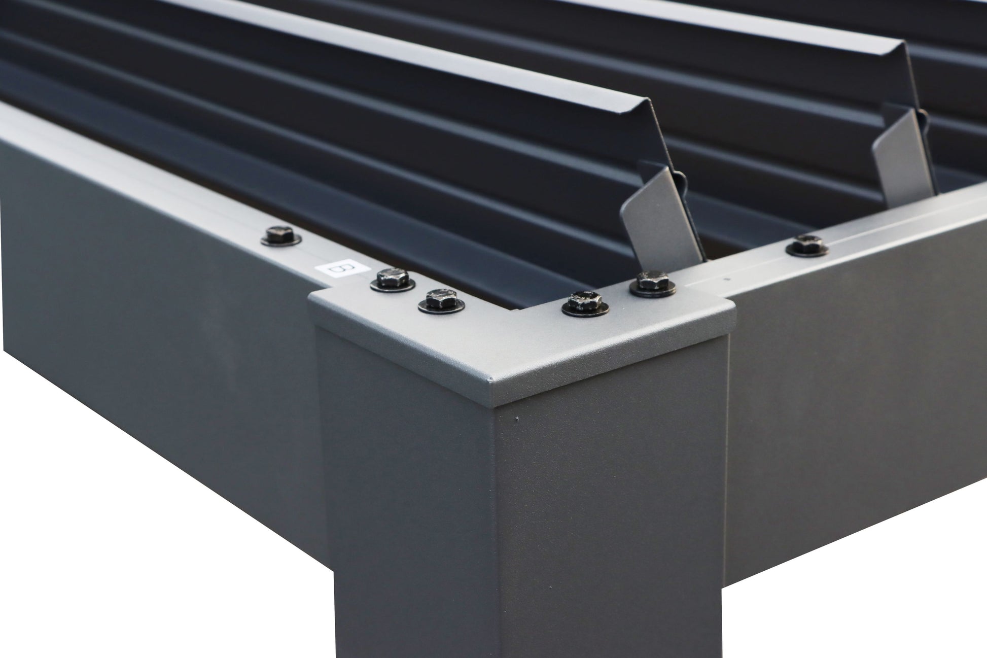GazeboMate Combo: 3M x 4M Charcoal Aluminium Louvered Gazebo + Charcoal Retractable Privacy Screen