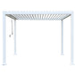 GazeboMate 4x4M Semi Permanent Louvered Gazebo Aluminium Pergola White Heavy Duty Wind Resistant
