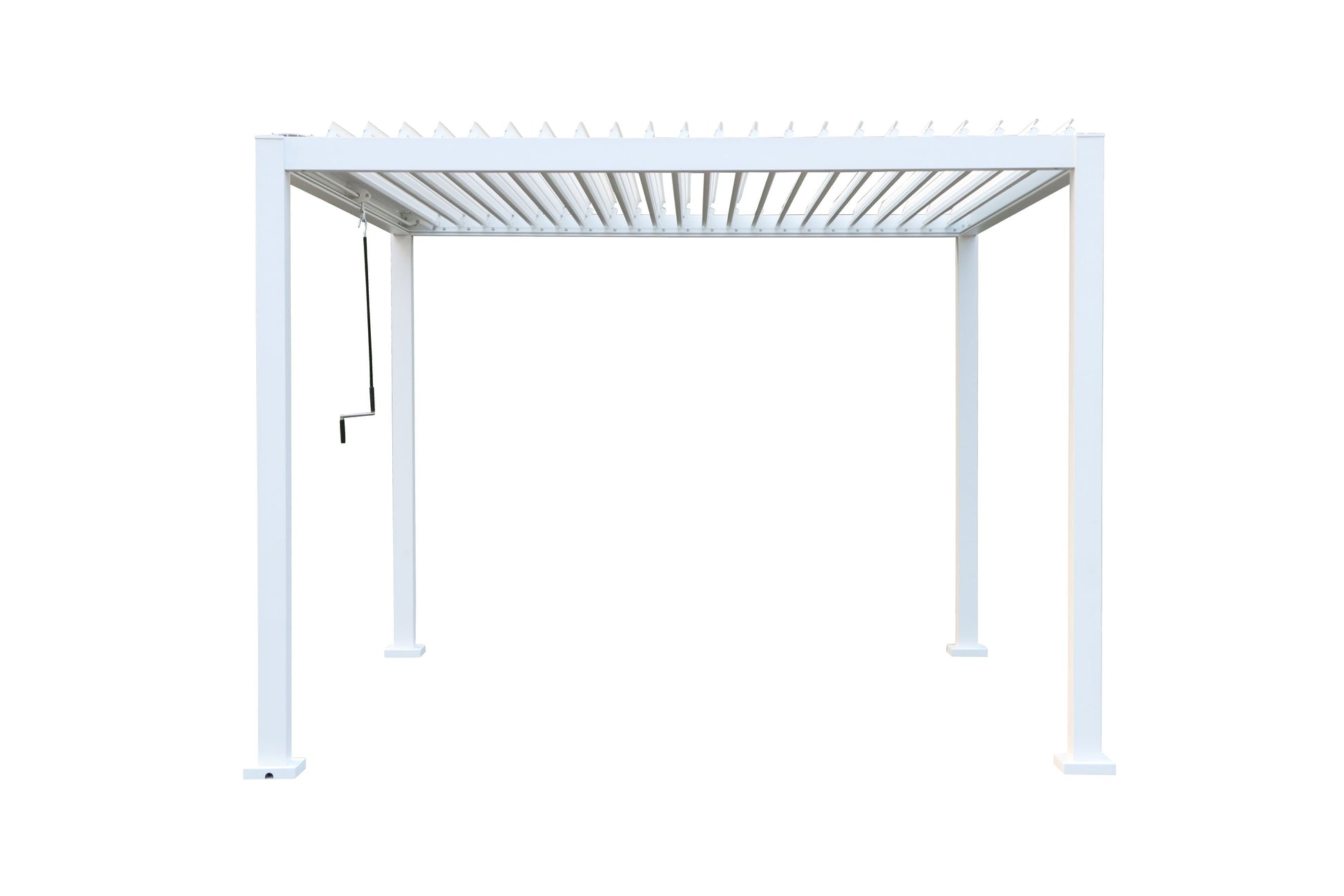 GazeboMate Aluminum White Louvre Gazebo 3M x 3M