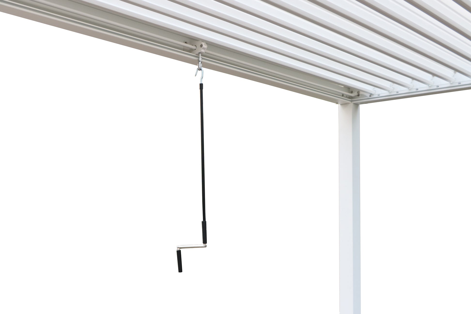 GazeboMate 4x4M Semi Permanent Louvered Gazebo Aluminium Pergola White Heavy Duty Wind Resistant