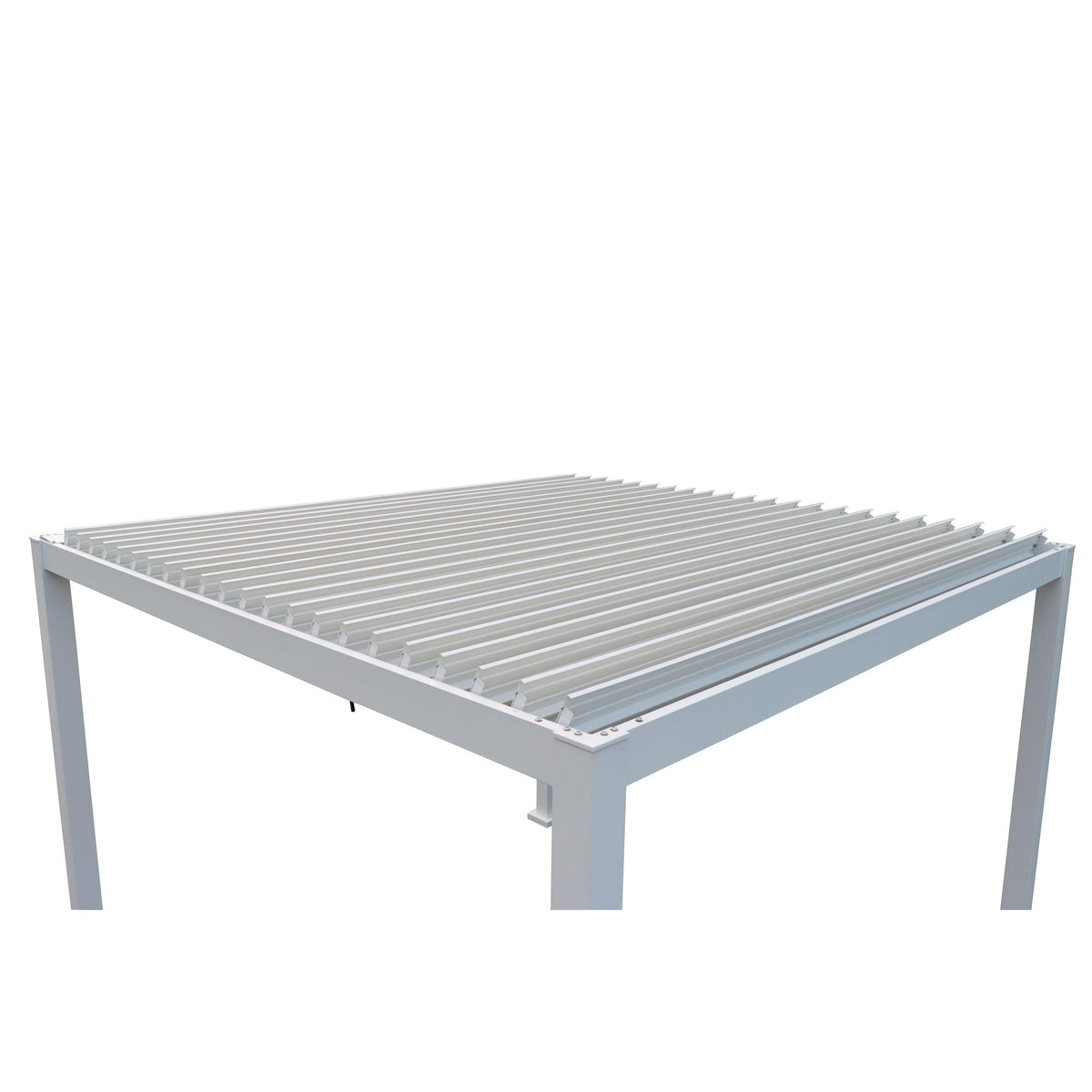 GazeboMate Combo: 4M x 4M White Aluminium Louvered Gazebo + Retractable Privacy Screen (Copy)