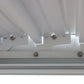 GazeboMate Combo: 3M x 4M White Aluminium Louvered Gazebo + White Retractable Privacy Screen
