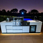 Floor Stock 2.8M White Felix 4B + Wok Designer BBQ Kitchen including Fridge, Sink and Storage Cupboard