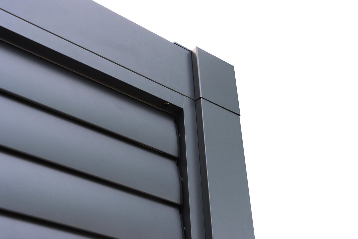 Pergola Shutter Wall in Mounment Powder Coated suits 2.4M, 3M,4M, Gazebo Mate Louvered Gazebo