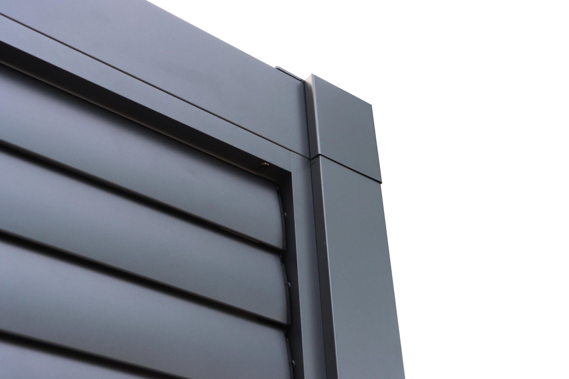 Pergola Shutter Wall in Mounment Powder Coated suits 2.4M, 3M,4M, Gazebo Mate Louvered Gazebo